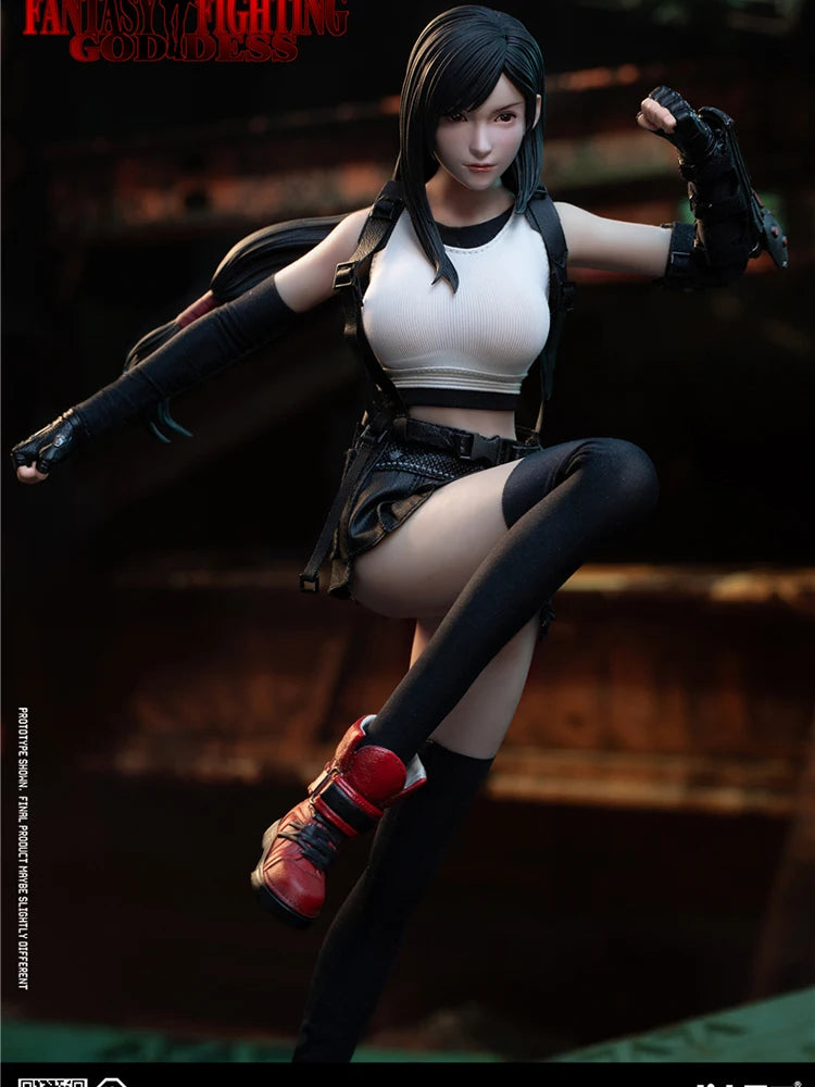 LS2023-TF 1/6 Fighting Goddess Tifa Action Figure Magic Fiction Fantasy Beauty Girl 12inch Soldier Model Doll Collection