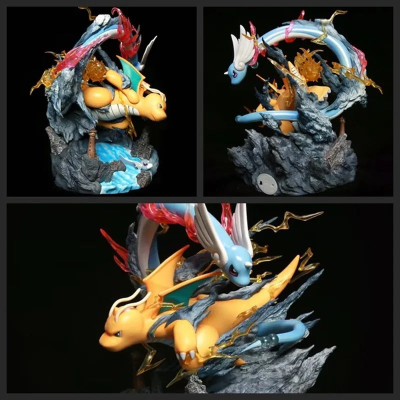 New 30cm Dragonite Evolutionary Line PokéMon Animation Peripheral Gk Figure Luminous Decorations Ornaments Model Toy