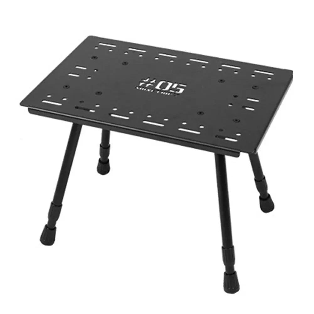 Tragbarer Klapptisch, Aluminiumlegierung, erweiterter faltbarer Campingtisch, multifunktionaler Angelhocker für Camping, Wandern, Picknick-Werkzeug