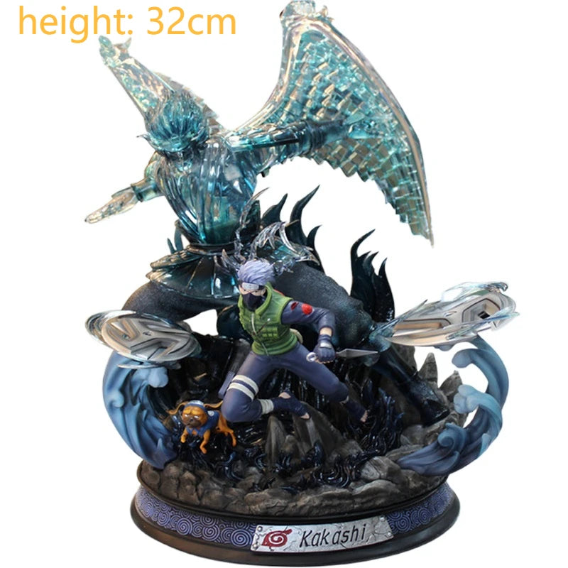 GK Naruto Kurama Chakra Mode Shippuden Anime Figurine Model Action Figure Sasuke Itachi Statue Collection Toy 35cm Kyuubi Figma