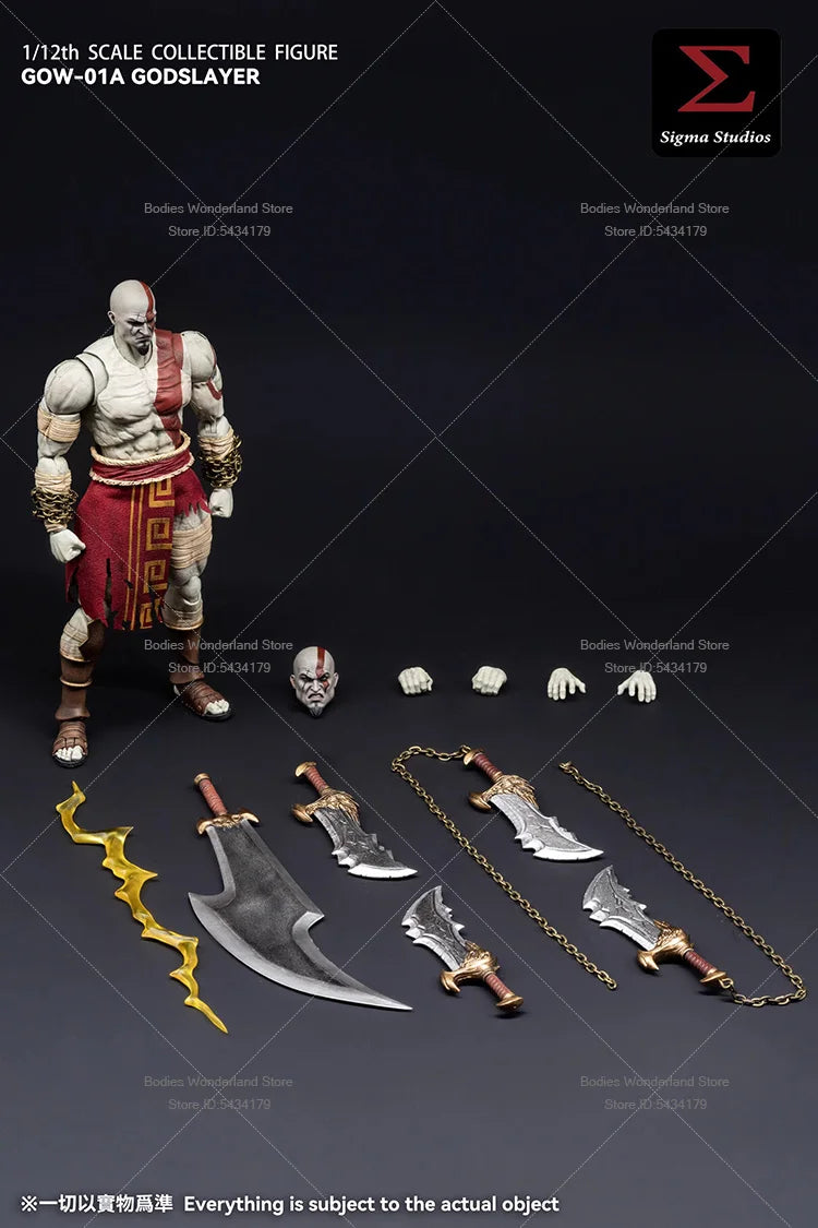 SIGMA STUDIOS GOW-01A 1/12 Scale Spartan White Sharpshooter Kratos GODSLAYER Male Soldier 6inch Action Figure Doll Collection