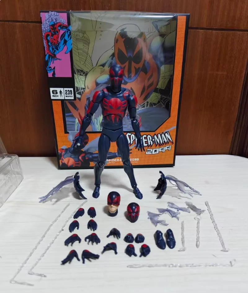 NEW MAFEX 239 Spider Man 2099 Comic Version 1/12 Scale 6-inch Mobile Doll Handmade Genuine Action Figure Toy