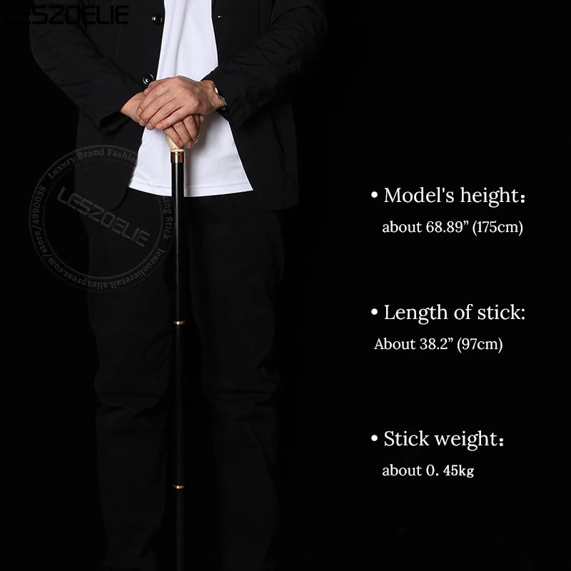 97 cm Löwenkopf-Griffstock aus Harz für Männer, deutsche Buche, abnehmbare Holz-Gehstöcke für Frauen, modische Party-Dekorationsstöcke