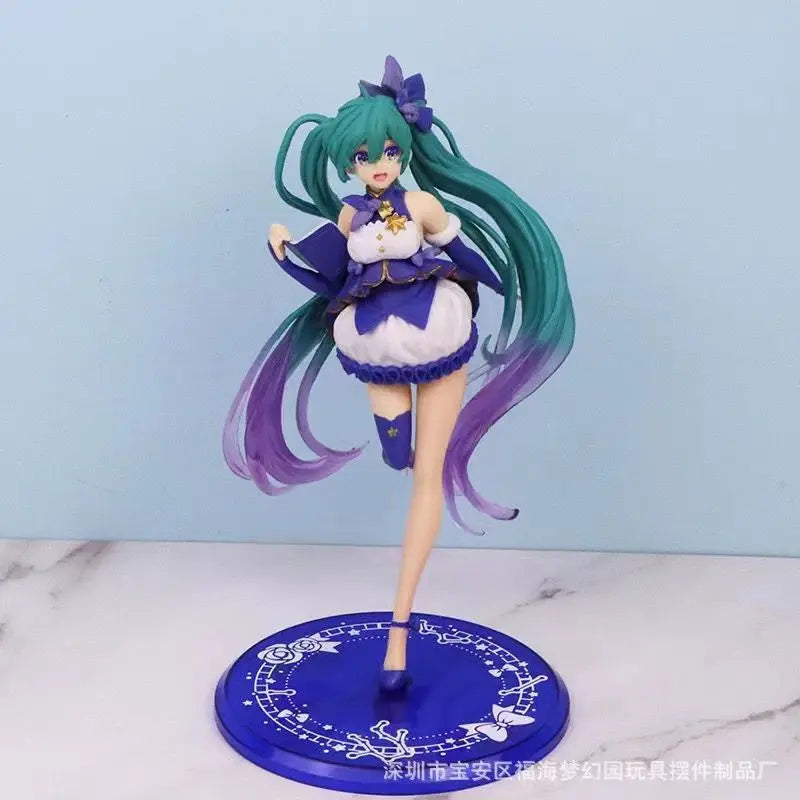 Neue Anime Miku, süße Kawaii, virtuelle Sängerin Miku, Manga-Statue, Figuren, PVC-Actionfigur, 15–25 cm