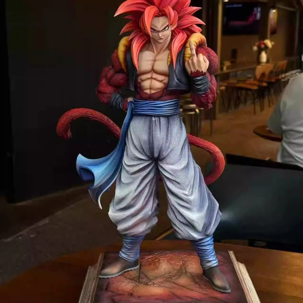 YS Dragon Ball Gogeta Anime Figur Super Saiyan 4 Gogeta Action Figur Keine Basis Statue PVC Sammlung Modell Spielzeug Geburtstagsgeschenk