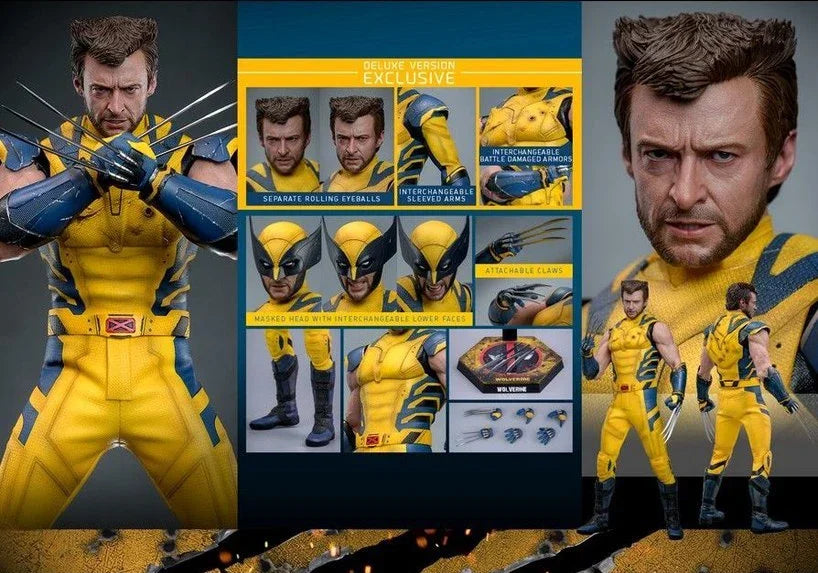 Deadpool & Wolverine Original Hottoys HT James Howlett Logan Wolverine Action Figure Collectible Model Statuette Ornaments Toys