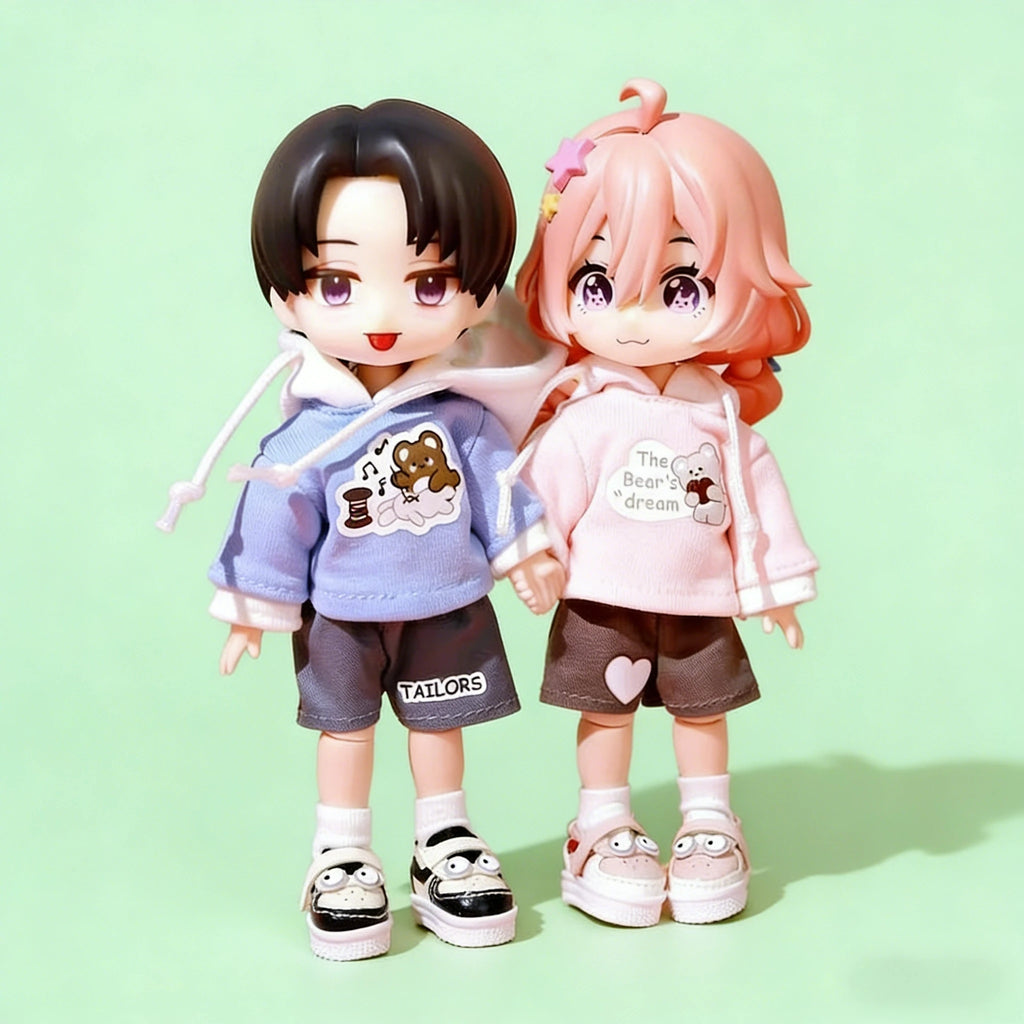 Obitsu 11 Doll Sports Hoodie Clothes Shorts Suit For OB11 Gsc 1/12 Molly Body 16~17cm BJD Doll Cloth Doll Outfit Clothes