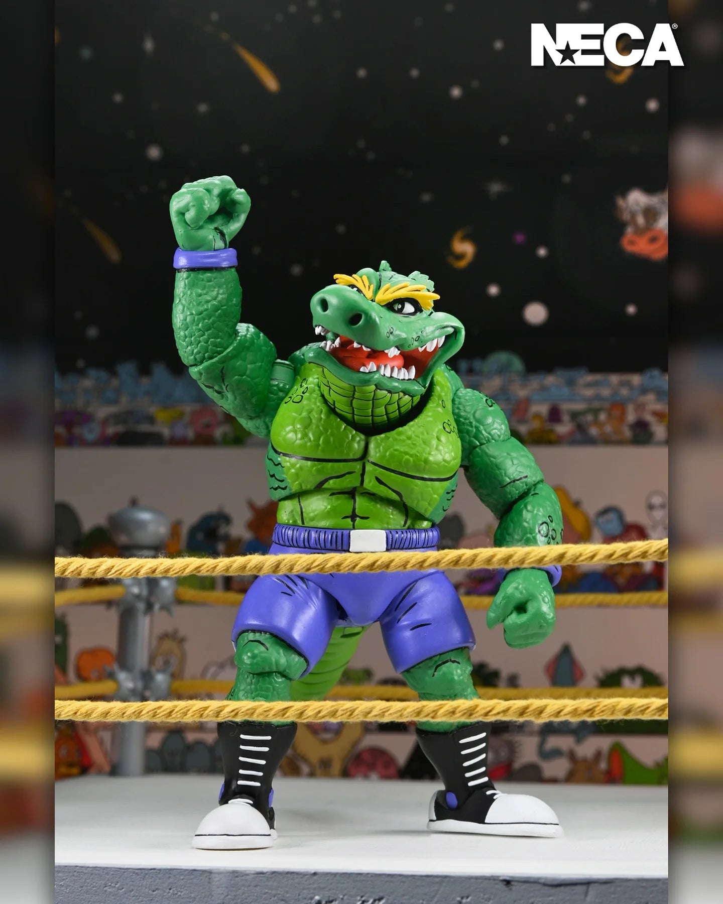NECA Teenage Mutant Ninja Turtles (Archie Comics) - Stump Wrestling Leatherhead 7” Scale Action Figure NECA 100% Original Model