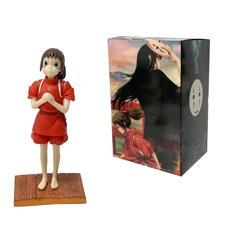 6PCS Spirited Away Anime Figure Q Version Kawaii No Face Man Action Figure Room Decorations PVC Adult Collection Model Doll Toys