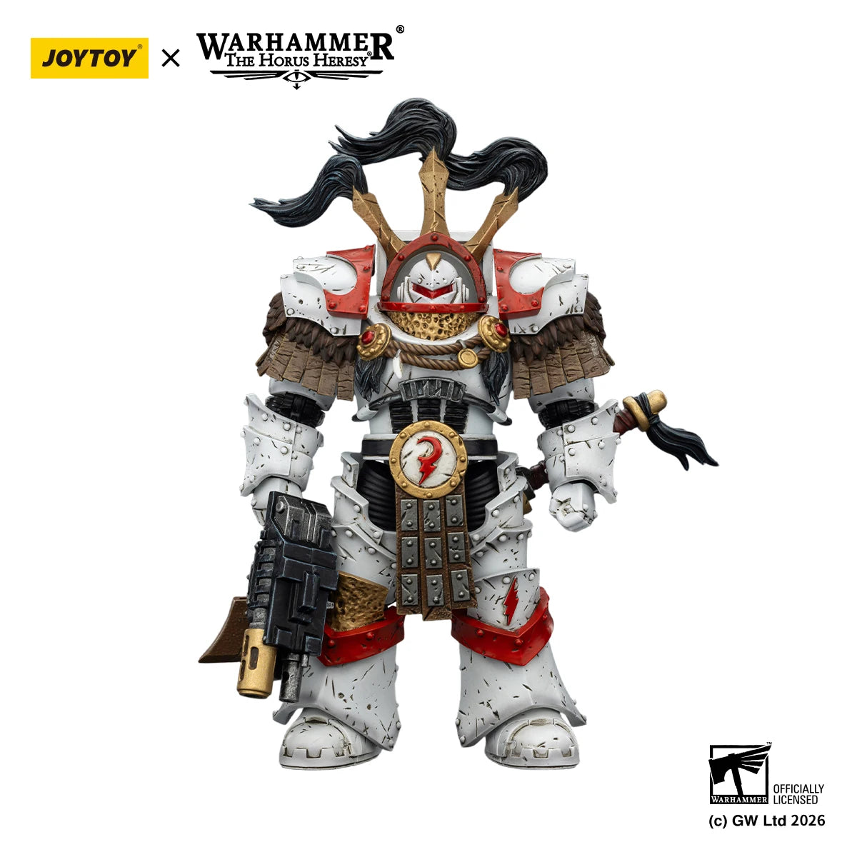 JOYTOY 1/18 Warhammer 40K Action Figures White Scars Stormseer Consul Legion Praetor in Cataphractii Terminator Armour Model