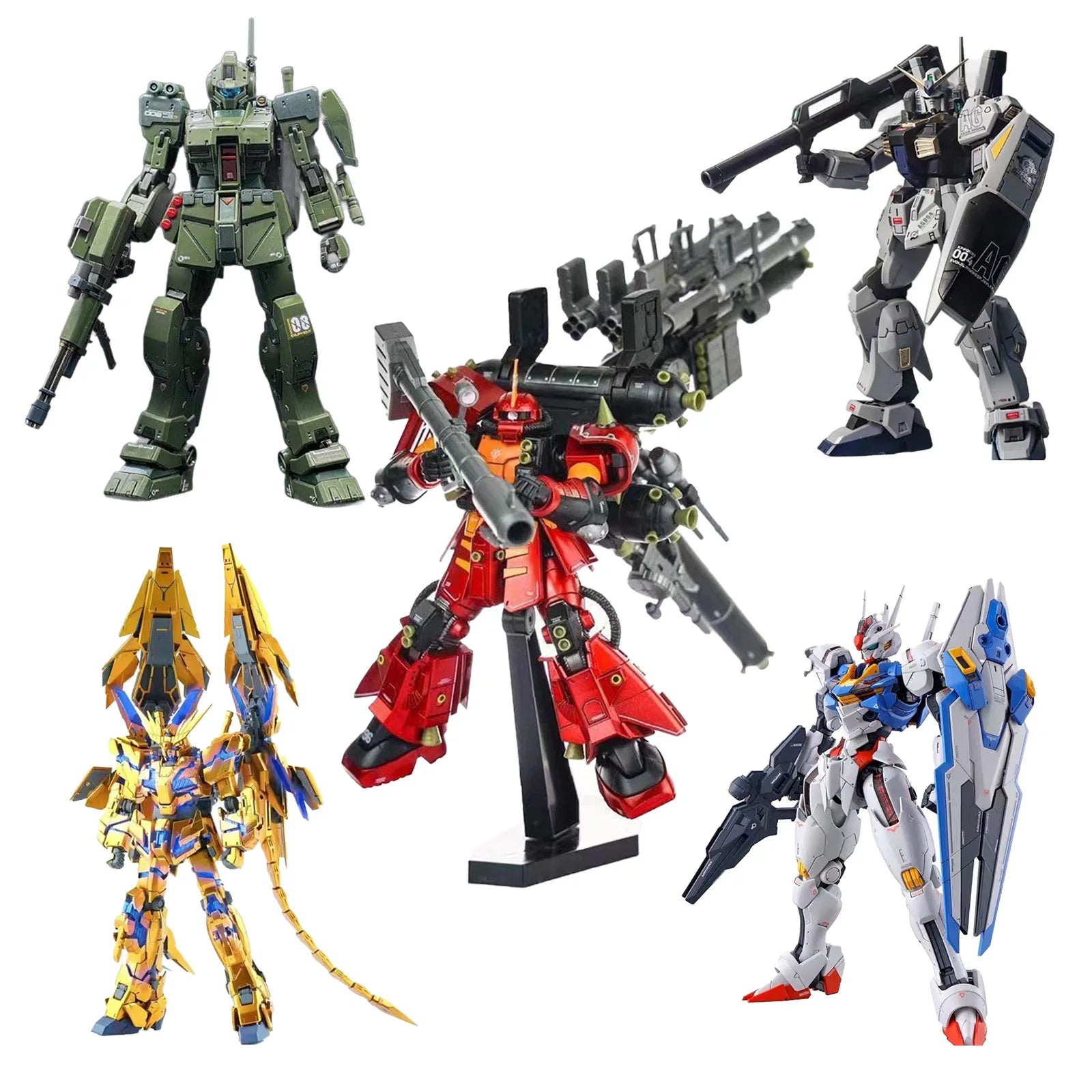 Bandai Gundam Model Xingdong Hg Fengling New Life Free Cherry Blossom Pink Flying Wing Anime Action Figure Gk Gift Toy Children