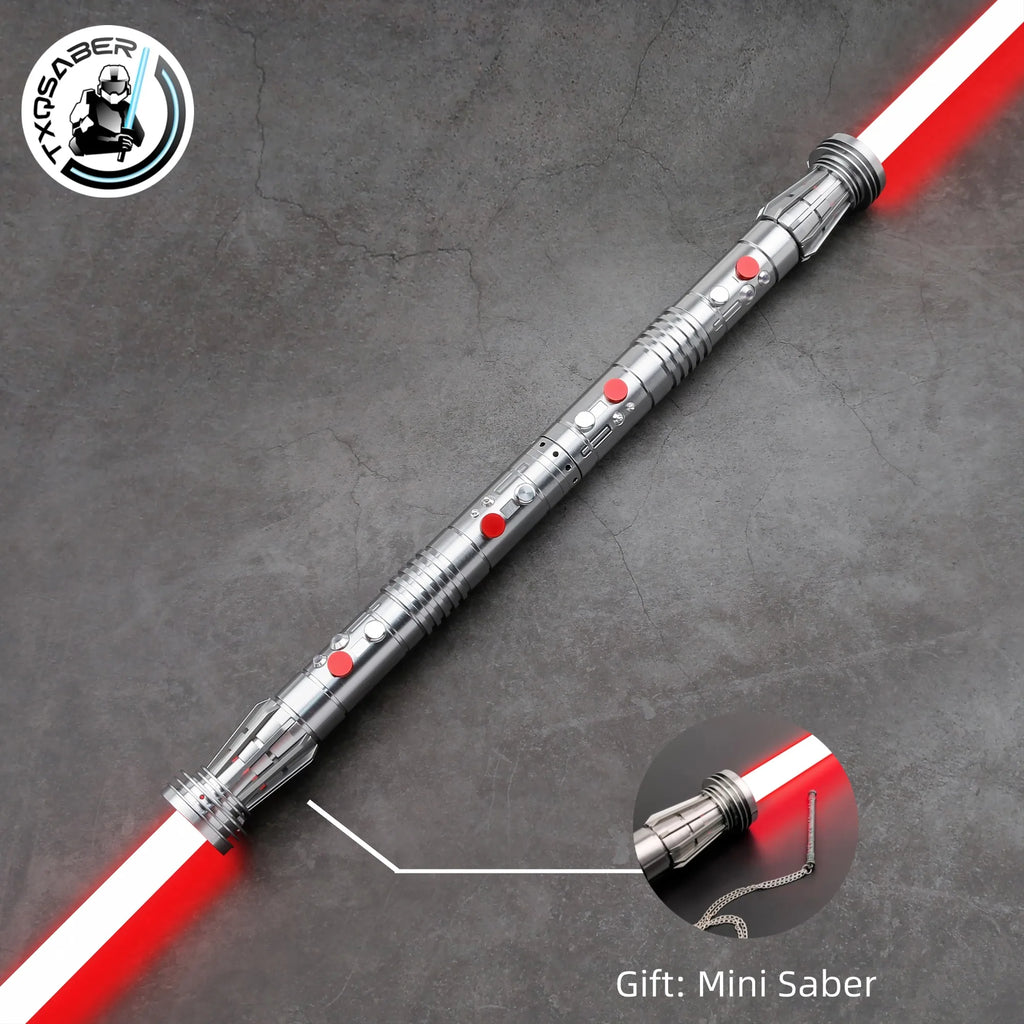 Darth Maul SNV4 2pcs Handle+Blade JEDI 27sound Double Lightsaber Toys Metal Hilt Light Smooth Swing Sword Laser Proffie TXQSABER