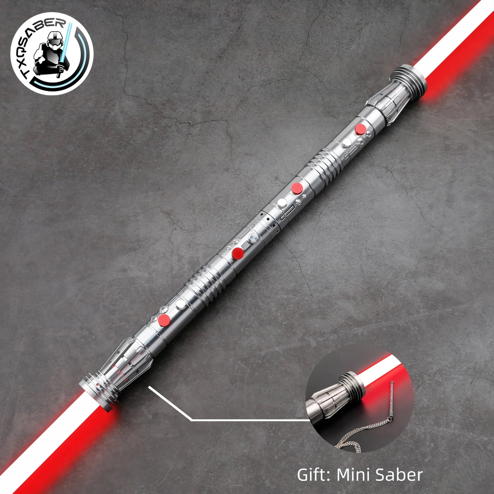 Darth Maul SNV4 2pcs Handle+Blade JEDI 27sound Double Lightsaber Toys Metal Hilt Light Smooth Swing Sword Laser Proffie TXQSABER
