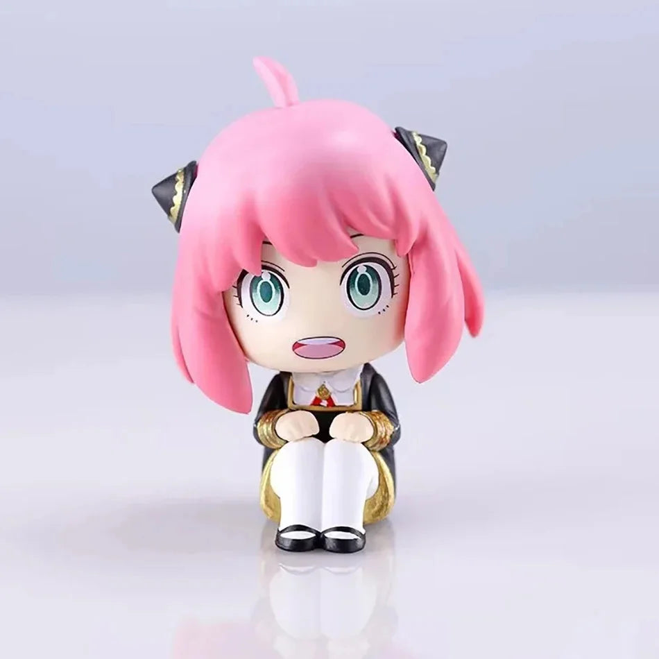 13cm Spy Family Anime Peripheral Statue Anya Cosplay Figure 2d Double-Ended Interchangea Model Desktop Decoration Gifts