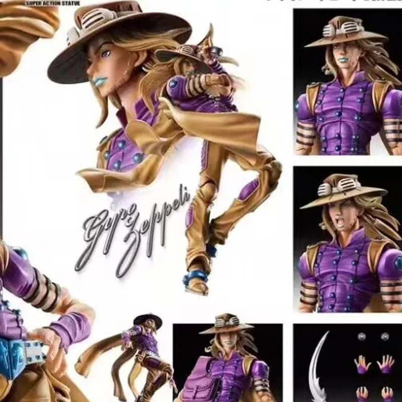 Super Action Statue Bizarre Adventure Steel Ball Run Gyro Zeppeli Collectible Figure - In Stock Room Desktop Decoration Figure