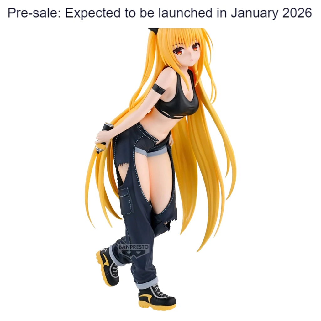 Original Genuine Bandai Prepainted BANPRESTO Glitter & Glamours To LOVEru Darkness Konjiki No Yami Street Ver. H=22cm Figure