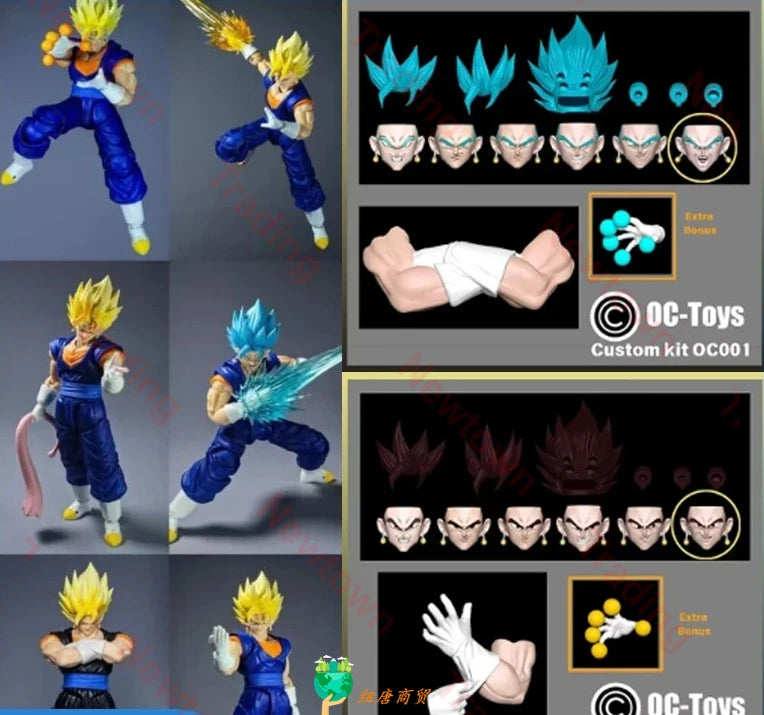 Dragon Ball Vegetto Son Goku Accessories Shf Super Saiyan Vegeta Potara Heads Accessories Action Figures customized Gift Toy