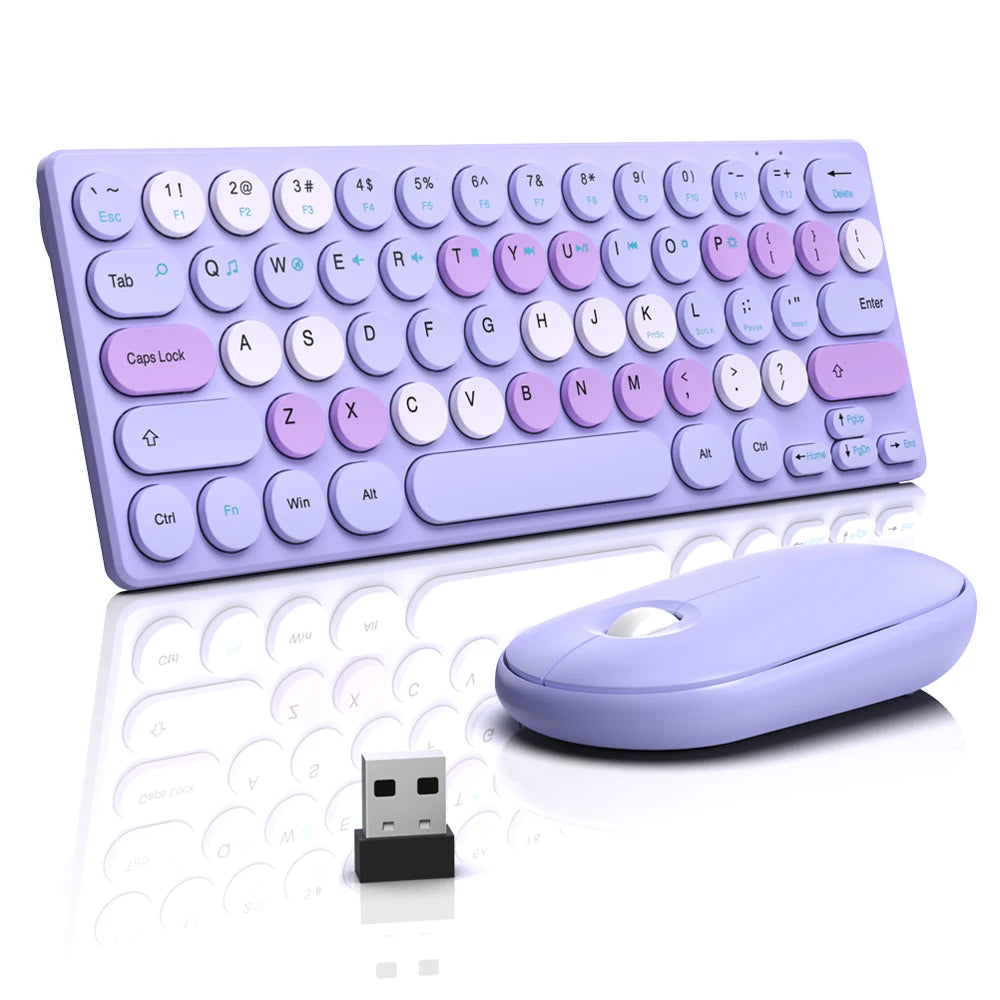2.4G Wireless Keyboard and Mouse Combo Battery Power Bluetooth Keyboard and Mouse Set for Laptop for Ipad Cell Phone Tablet