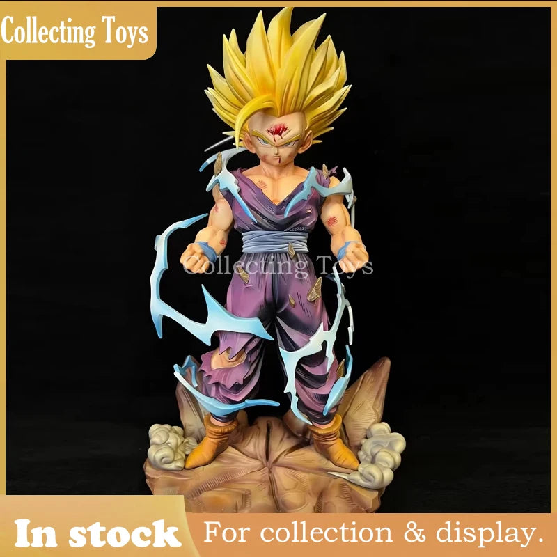 In Stock Dragon Ball Ssj2 Gohan Anime Figures 28cm Son Gohan Figures Super Saiyan 2 Heads Pvc Statue Room Collection Models Toys