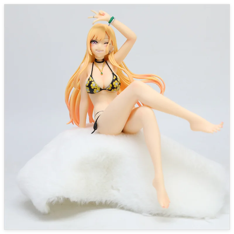 In Stock  Anime Style Swimsuit Female Figure Sitting Pose Decor Statue Model Collectible Toy For Desk Decoration Bulk Sale