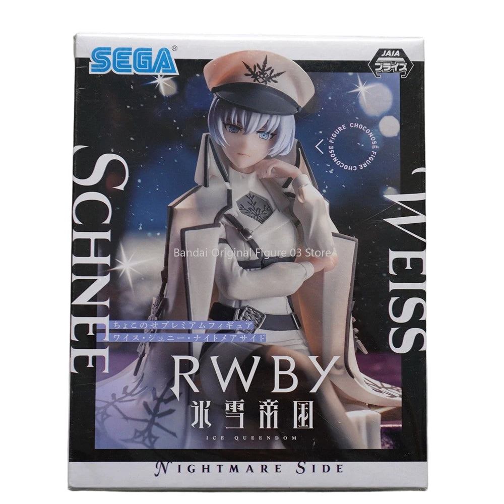 SEGA Original RWBY Ruby Rose Weiss Schnee Anime Character Model Ornament Collection Figure Kids Toy Christmas Birthday Gift