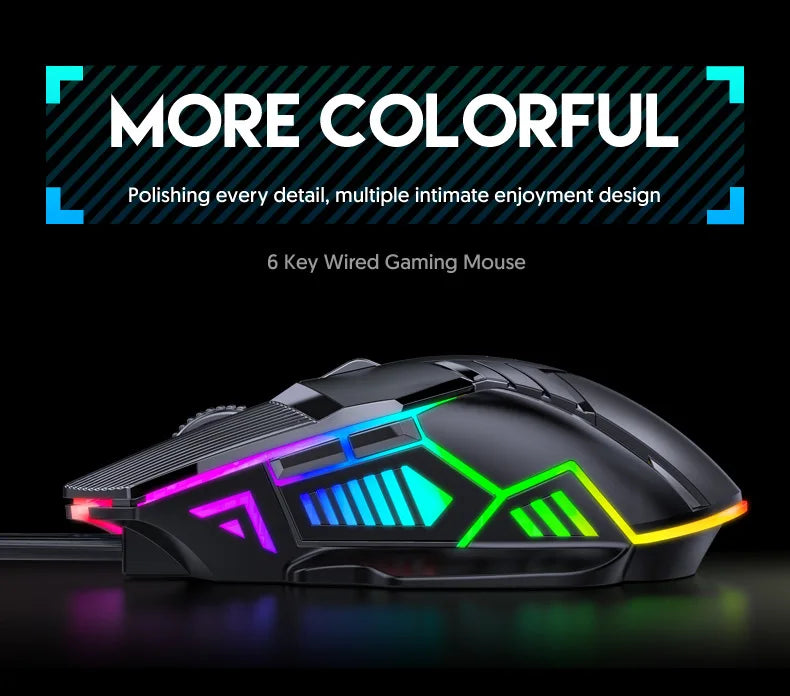 Gaming Mouse Ergonomic 5500 DPI USB Computer Mouse Gamer RGB Mice Macro Programming Mechanical Mouse For Game Computer Laptop