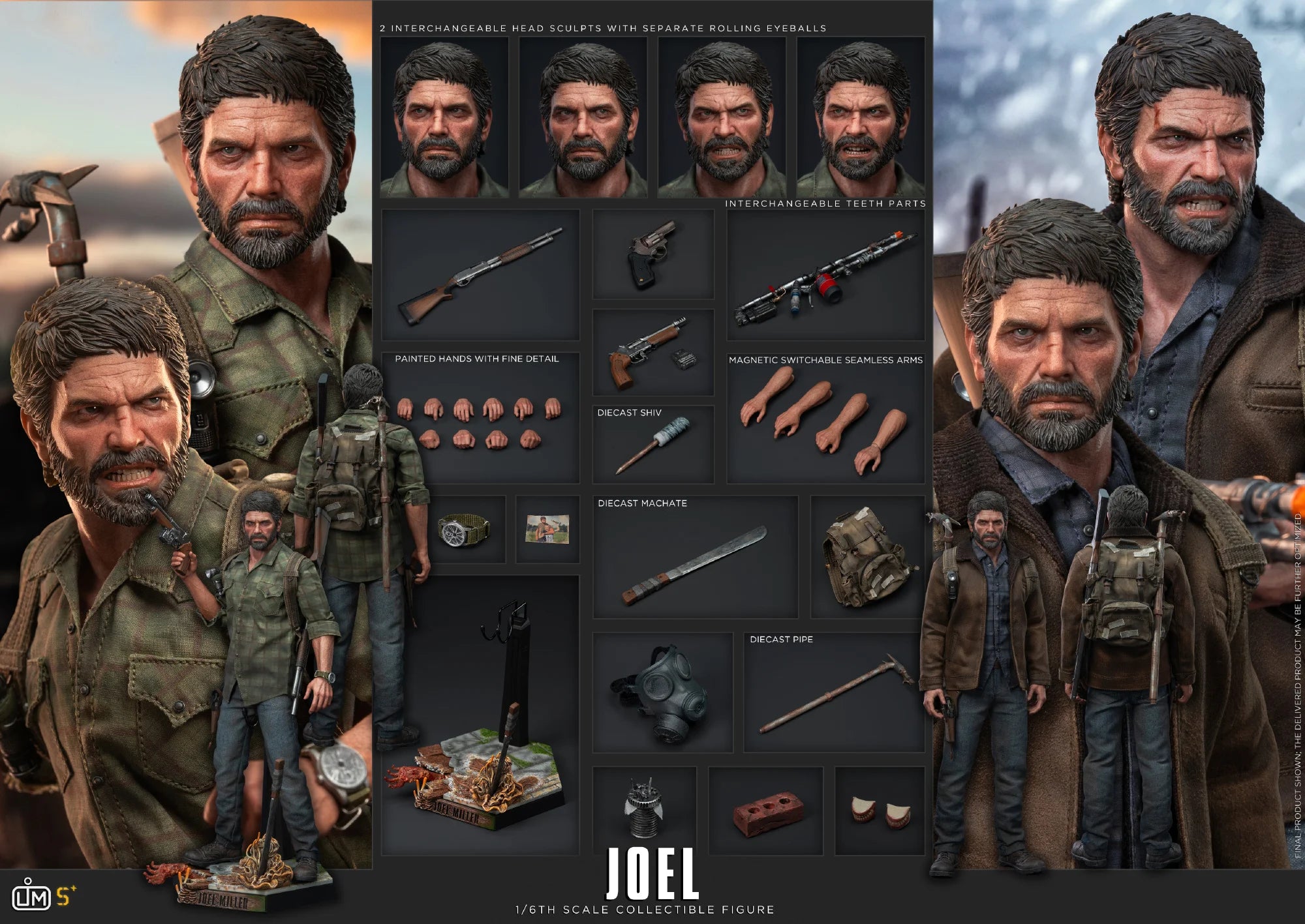 Pre-Order LIMTOYS 1/6 America's End Joel Ellie Voice Tracker Movable Figure LIM013 Gift Ornament