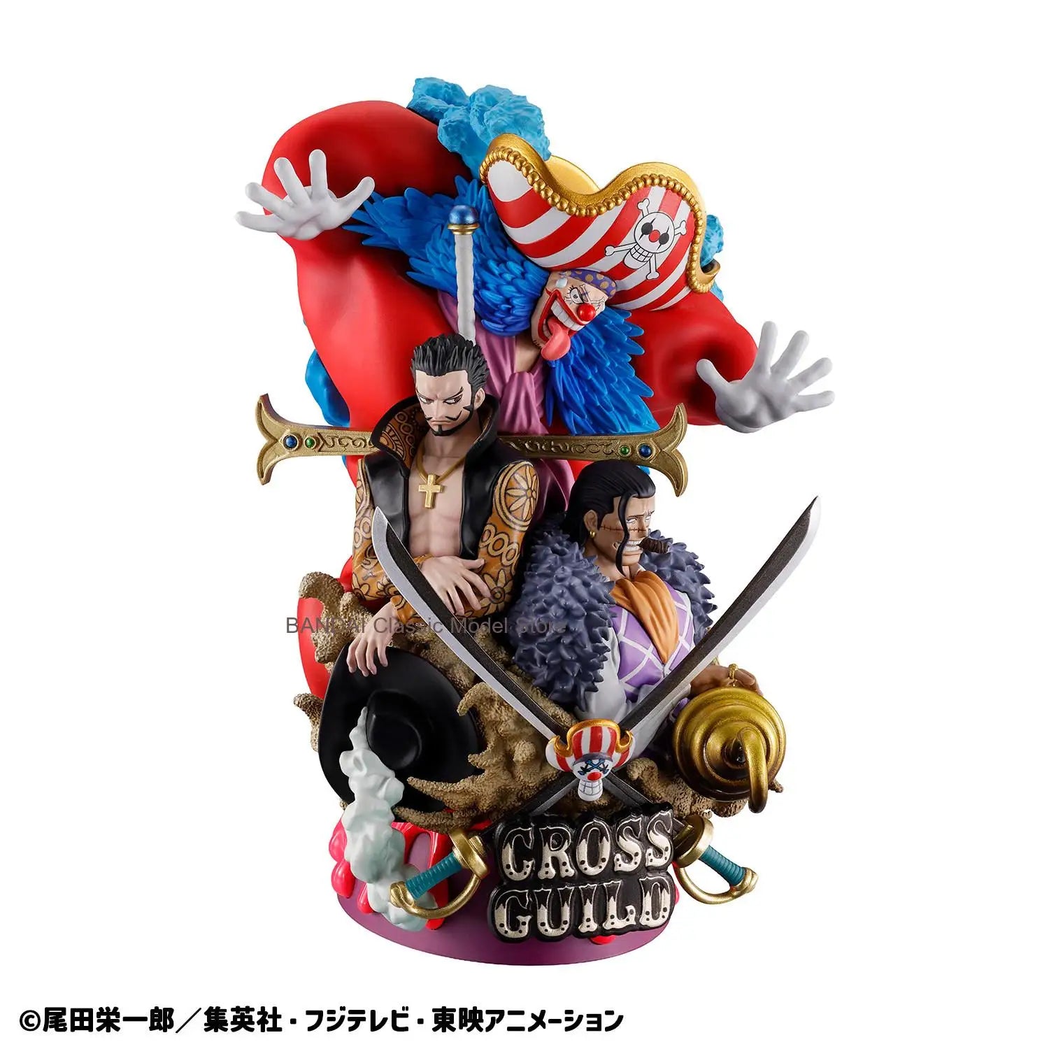 MegaHouse Original DX LOGBOX ONE PIECE Re Birth 03 Anime Figure Buggy Sir Crocodile Dracule Mihawk Action Figure Toys Kids Gifts