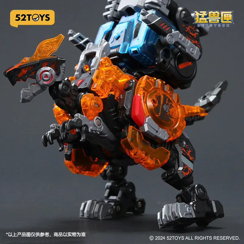 52toys Beast Box Series Dinosaur Transformation Toy Set - Flame Master & Ice Master Trendy Mech Model Action Figures Christmas