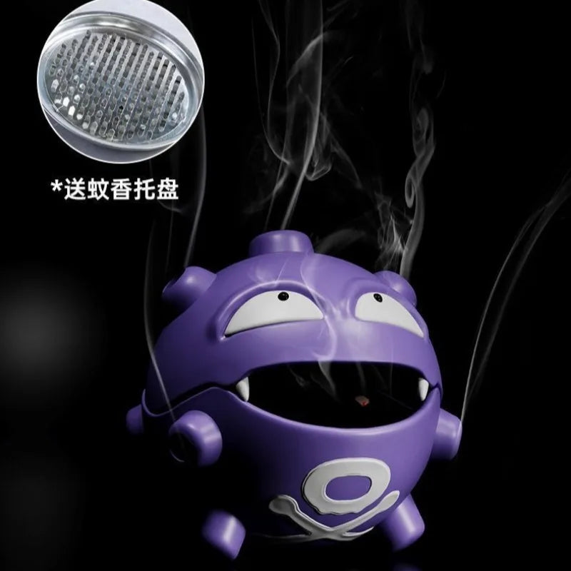 Cartoon Pokemon Weezing Mosquito Coil Tray Anime Indoor Incense Holders Bedroom Figures Desktop Car Decoration Storage Toys Gift