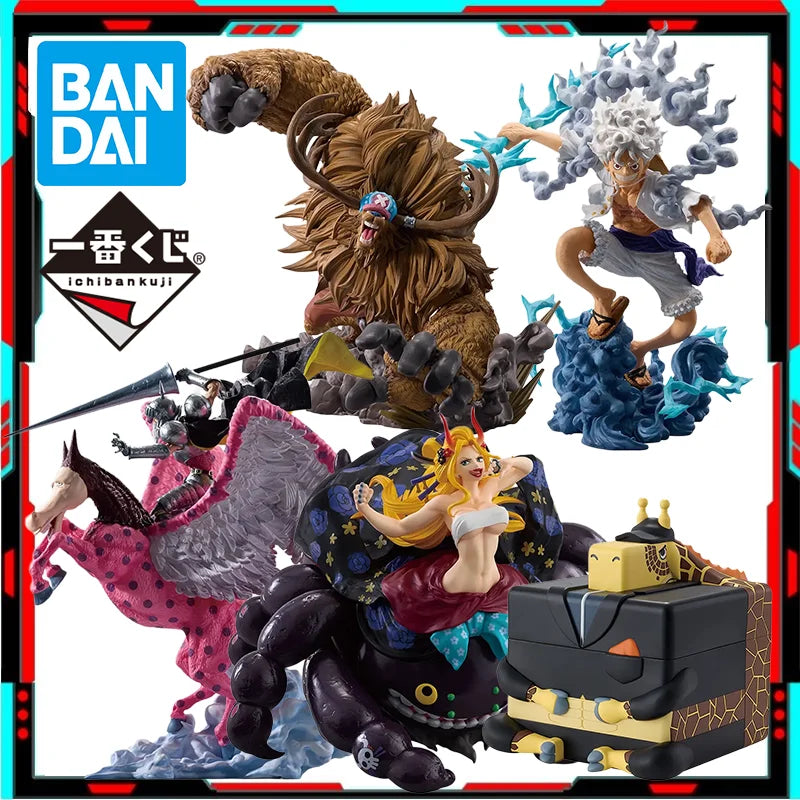 In Stock BANDAI Ichiban Kuji One Piece EX D Black Maria Luffy Black Maria Sengoku Chopper Figure Anime Action Model Toys Gift