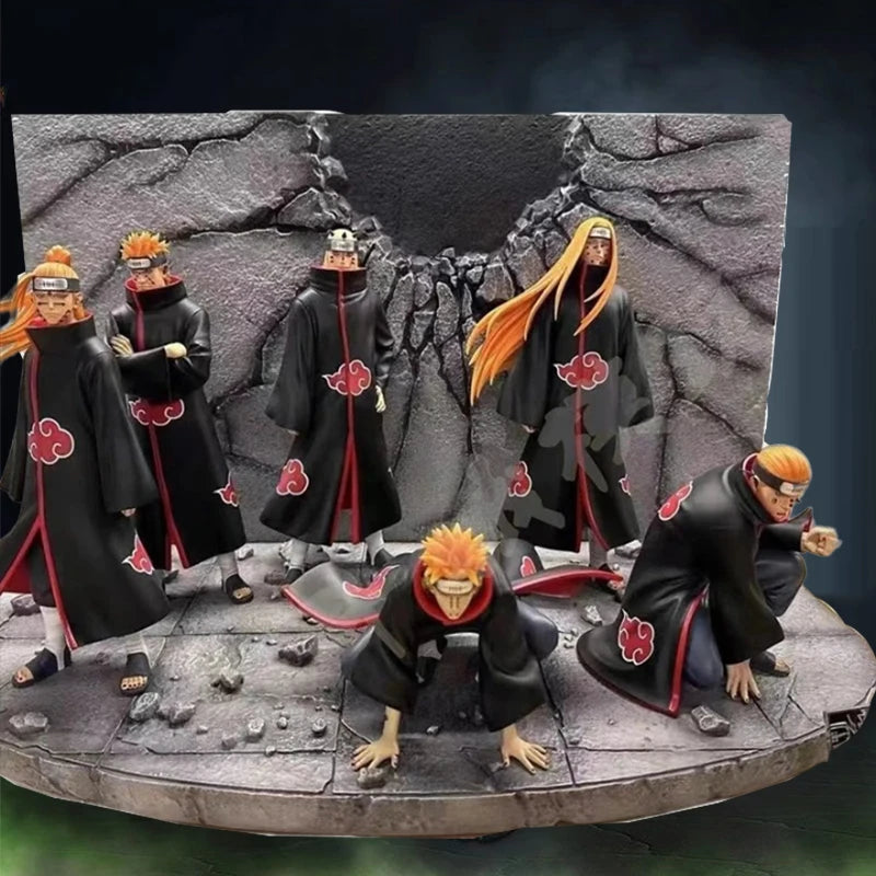 Anime Naruto Sechs Pfade des Schmerzes Figur Shippuden Statue GK NARUTO Modelle Schmerz Actionfigur Modell PVC Sammlerstück Ornament Spielzeug
