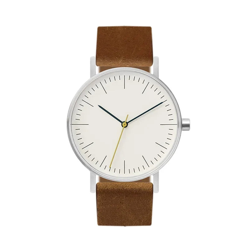 Design Sense Watch B001 Einfaches Retro-Design Stummschaltung Herren- und Damenuhr aus wasserdichtem Edelstahl