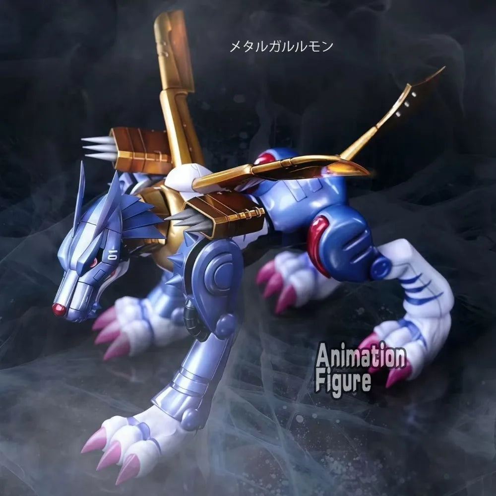 9 cm/3,54 Zoll Anime Digimon Adventure Figur Metall Garurumon Actionfiguren PVC-Sammlung Modell Spielzeug für Kinder Geschenke