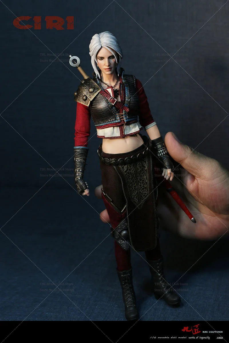 In Stock Original Nine Craftsmen J-002 1/6 Collectible Ciri Armored 12Inch Female Soldier Action Figure Figurine Model Full Set
