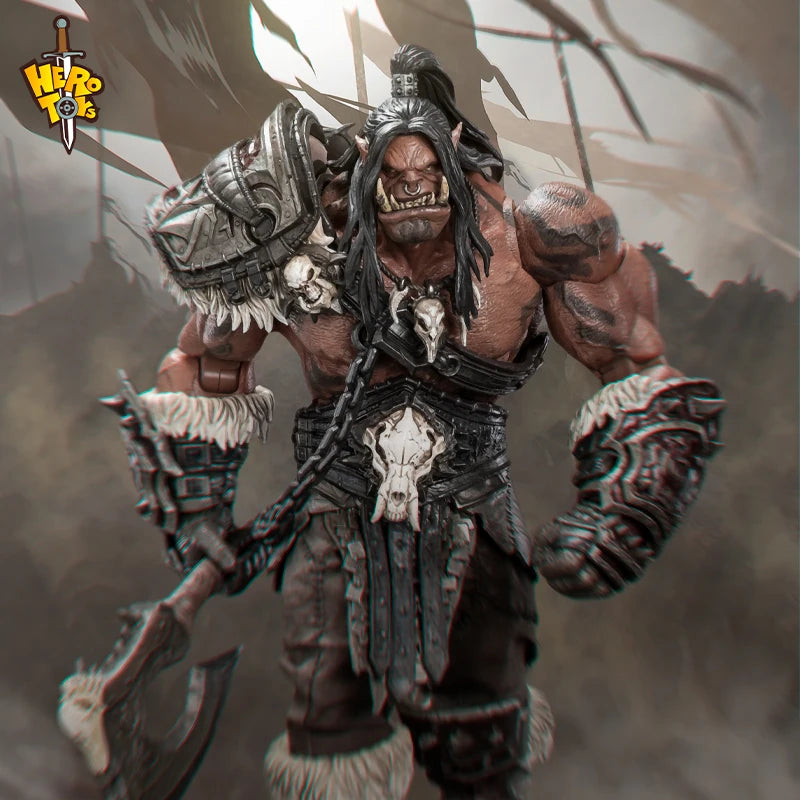 В наличност Hero Toys Wow Grommash Hellscream Tribal War Song Great Chieftain Orc Warrior 1:10 играчка екшън фигурка подарък за рожден ден