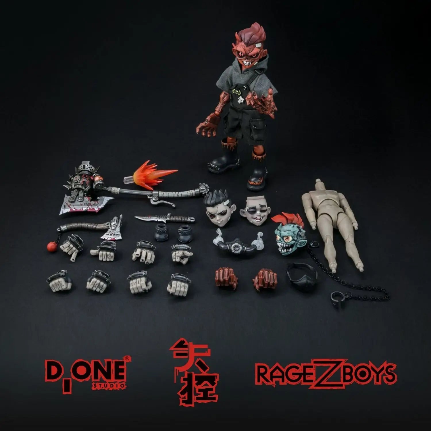 Pre-Sale D_one Studio Rage-Zboys Series Tooth Boy Yazai 1/12 Scale Collectible Action Figure Toy Model For Adults