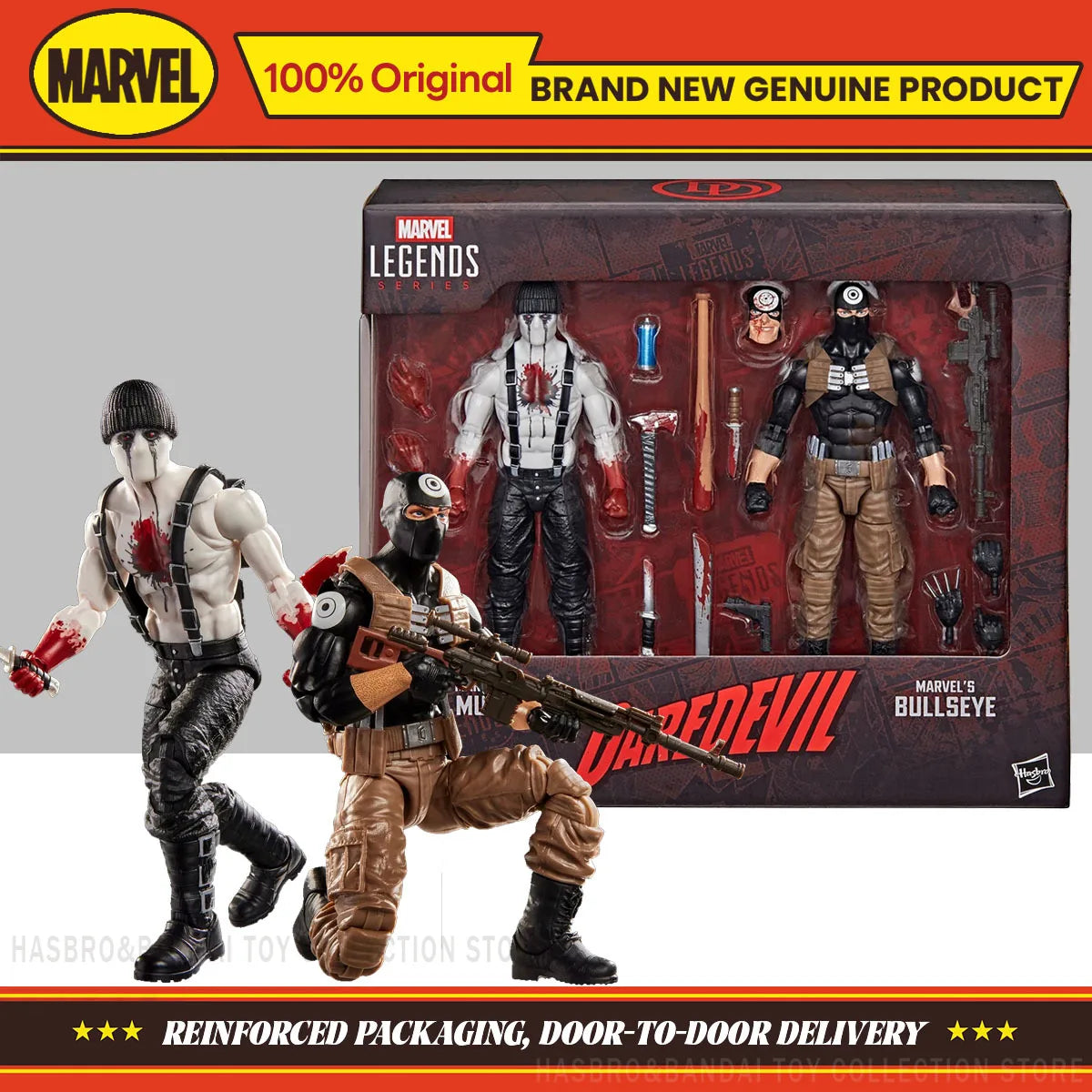 Hasbro Marvel Legends Series Bullseye (Daredevil) and Marvel’s Muse 15cm Action Figure Collection Original Model Toy Gifts