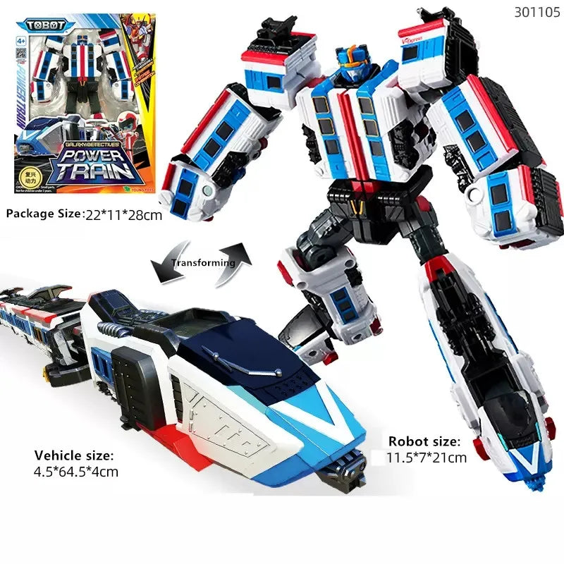 Original Tobot Deformation Robot 6 in 1 Transforming Car ALPHA  Action Figure Korea Anime Cartoon Brothers Warrior MAGMA Toys
