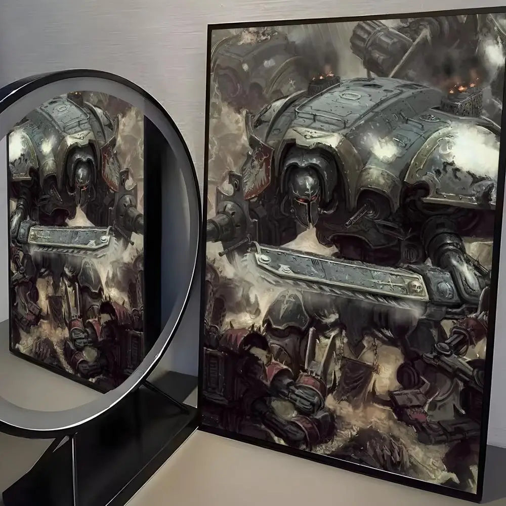 W-Warhammer Game 40K Poster Perfect Sticker Self Adhesive Art Designed for Home Dining Office Spaces