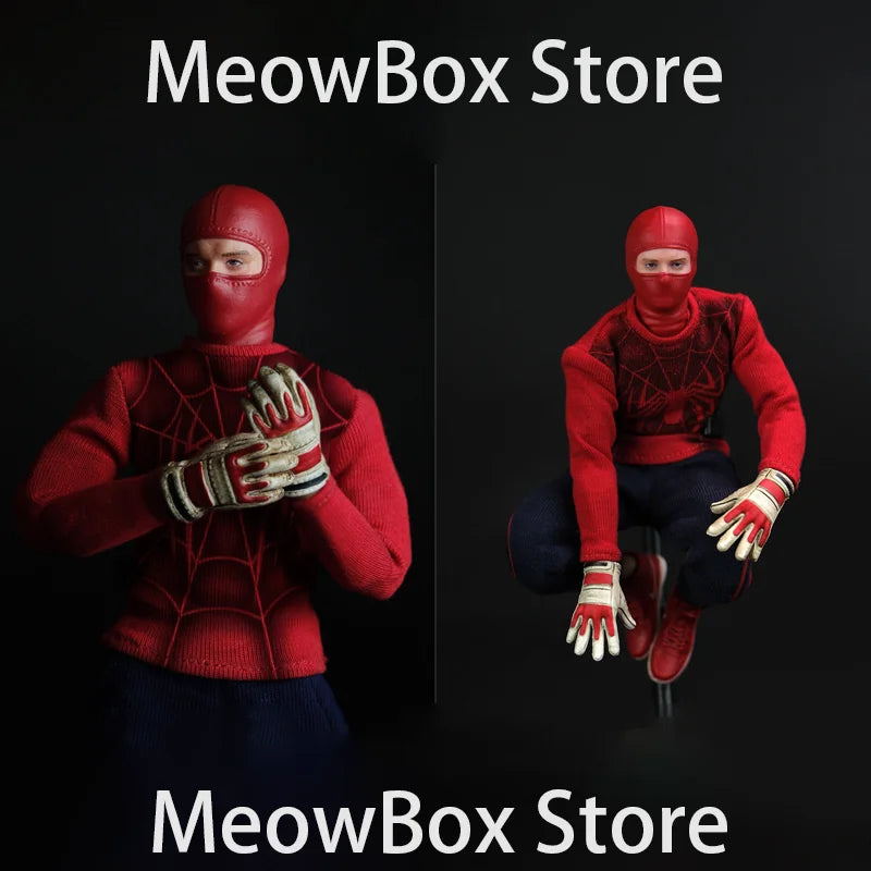 RemadCustom 1/12 Tobey Maguire Spider Print Cloth Wrestler Action Figure Combat Mask Head Replacement 6" Male Soldier Toys