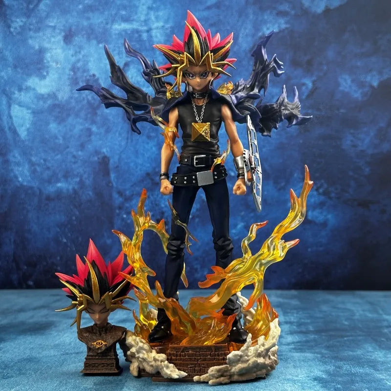 Yu-Gi-Oh! Dark Yugi Atem Action Figure Double-Headed Anime Static model statue Desktop Decoration Collectible Toy Surprise Gifts