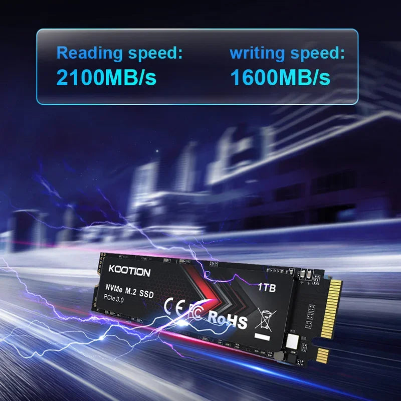 KOOTION 1TB SSD M2 NVME Gen3 2280 PCIE 3.0x4 256GB 512GB High-Speed M.2 Internal Solid State Drive Disk for Laptop PC Desktop