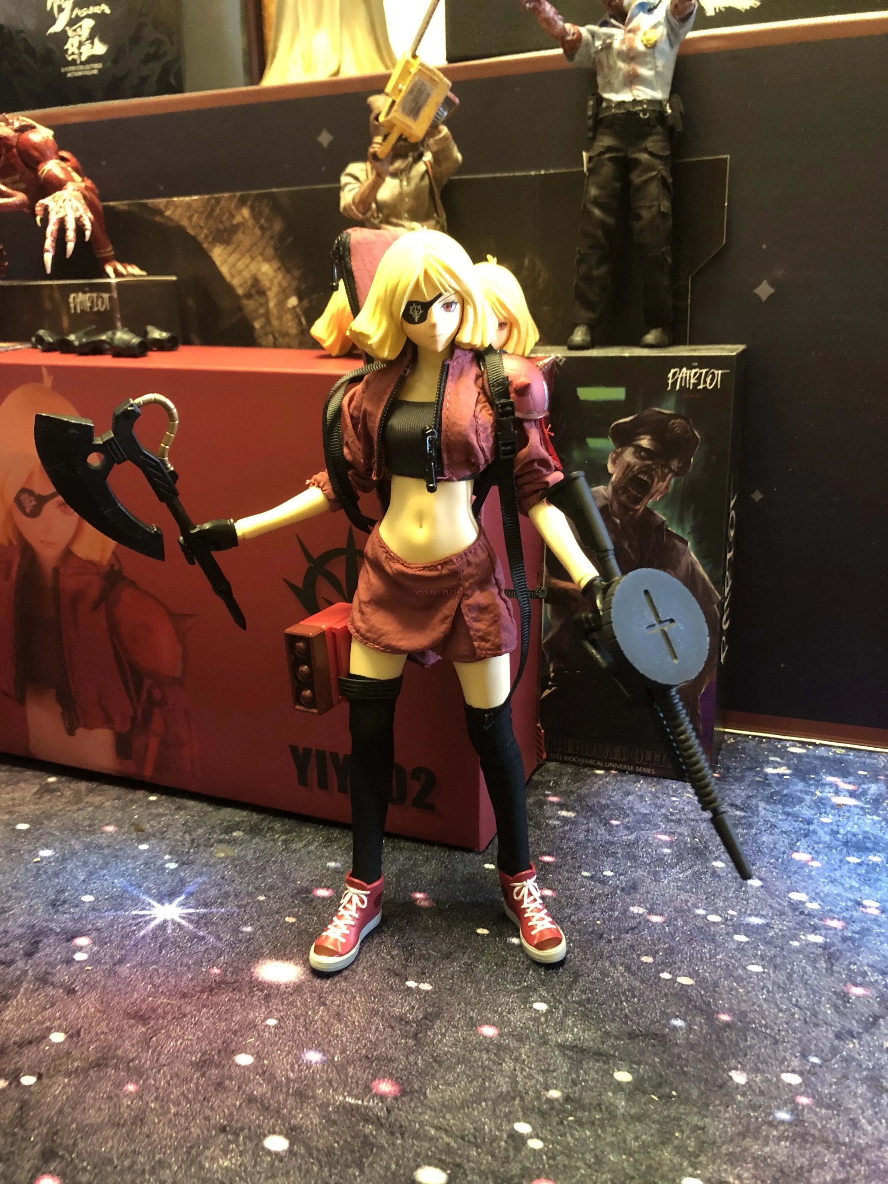 YiYa Station 1/9 Scale Collectible Figure Female Warrior Char Aznable Kawaii Anime Mobile Suit Girl 23Cm Action Figure Soldier