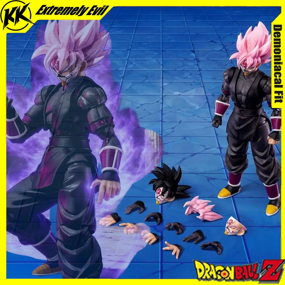 In Stock Demoniacal Fit DF Dragon Ball Figure SH Figuart SHF Ultimate Atrocious Black Goku Pink Zamasu Action Figures Model Gift