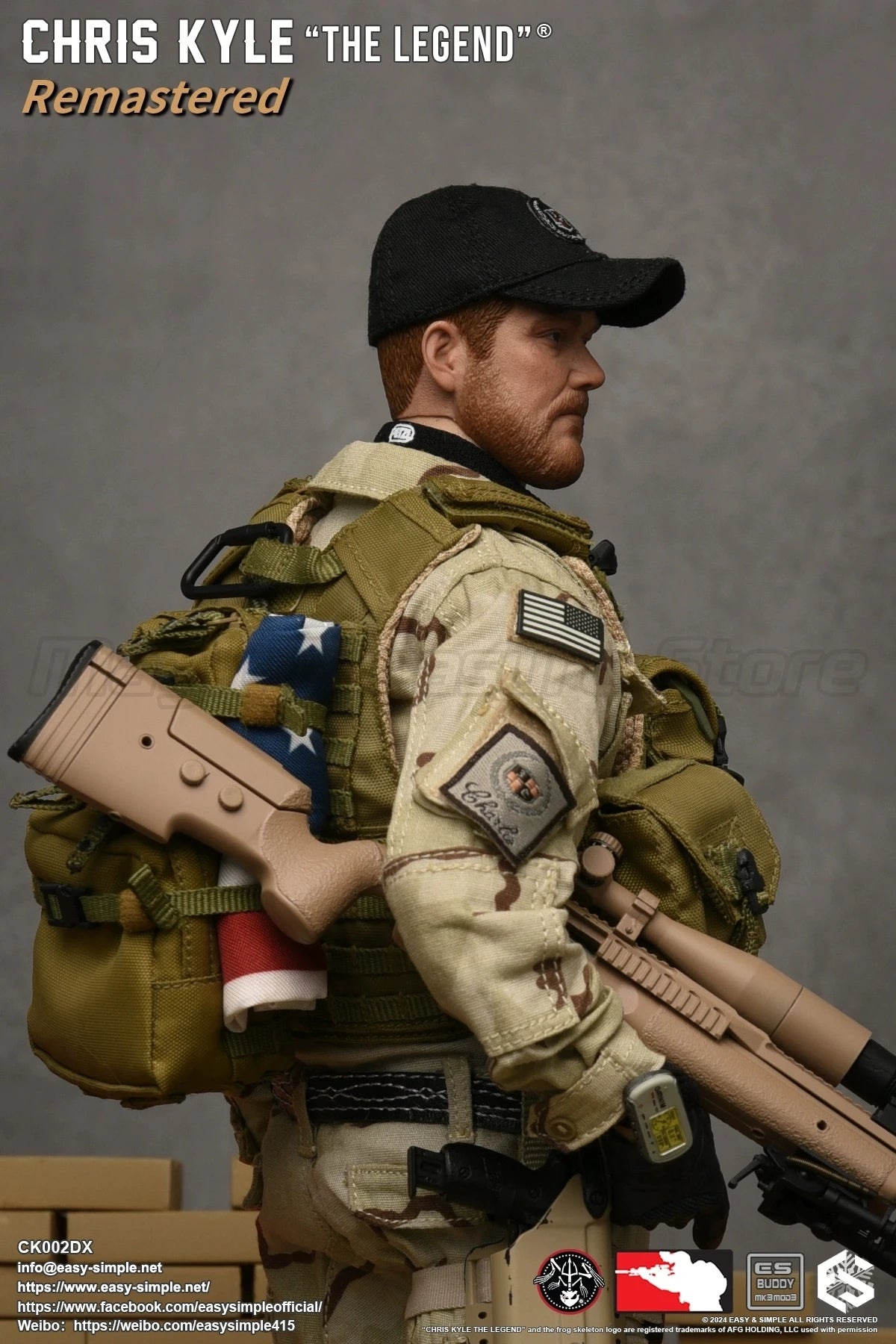 【MT】EASY SIMPLE ES CK002R/DX Version American Sniper Chris Kyle 1/6 Action Figure Model Toy Gift