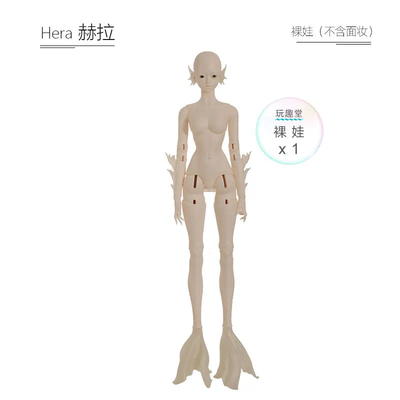 3 Points Bjd Doll Hera Mermaid Mother Hera Figure Doll Handmade Makeup Xaga Dragon Delicate Mermaid Doll Collection Model