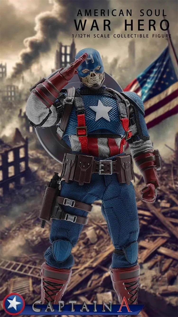 Original Joy Man Toys War Hero Actionfigur Captain American Soul im Maßstab 1/12 Sammlerstück JMToys JM003 Kinderspielzeug Geburtstagsgeschenk