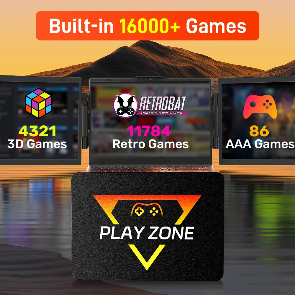 PlayZone 1T Retro Game SSD For PS5/PS4/PS3/PS2/Xbox/Switch/WII Portable Game Hard Drive Built-in 16000+ Games For Win PC/Laptop