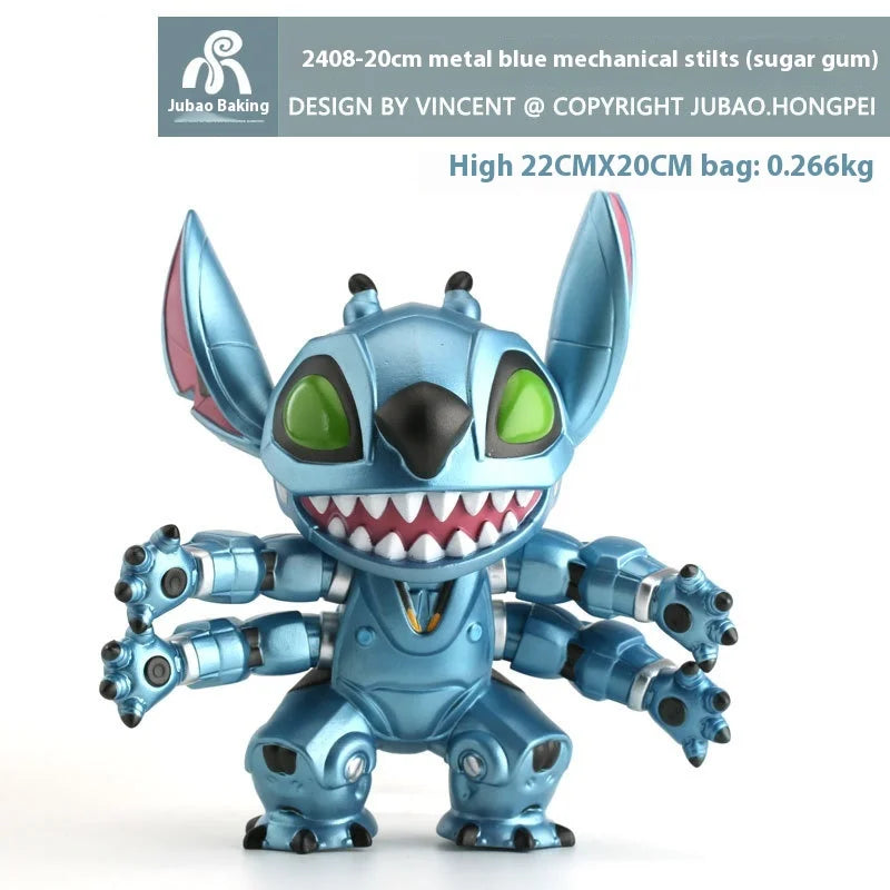 Stitch Mechanical Model Red Blue Gray Steampunk Robot Figure Anime Collectible Desktop Decor Stitch Figure Stitch Plush Toy